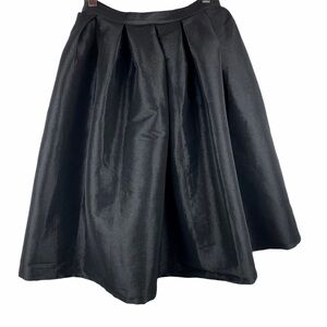 Chicwish Black Satin Full A-Line Circle Ball Gown Princess Skirt Revolve S